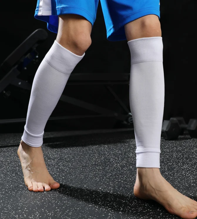 

Plantar leg guards wrapped without sock tube football sports fixed sleeve insert plate calf professional protective socks cover, Same as the picture, customs