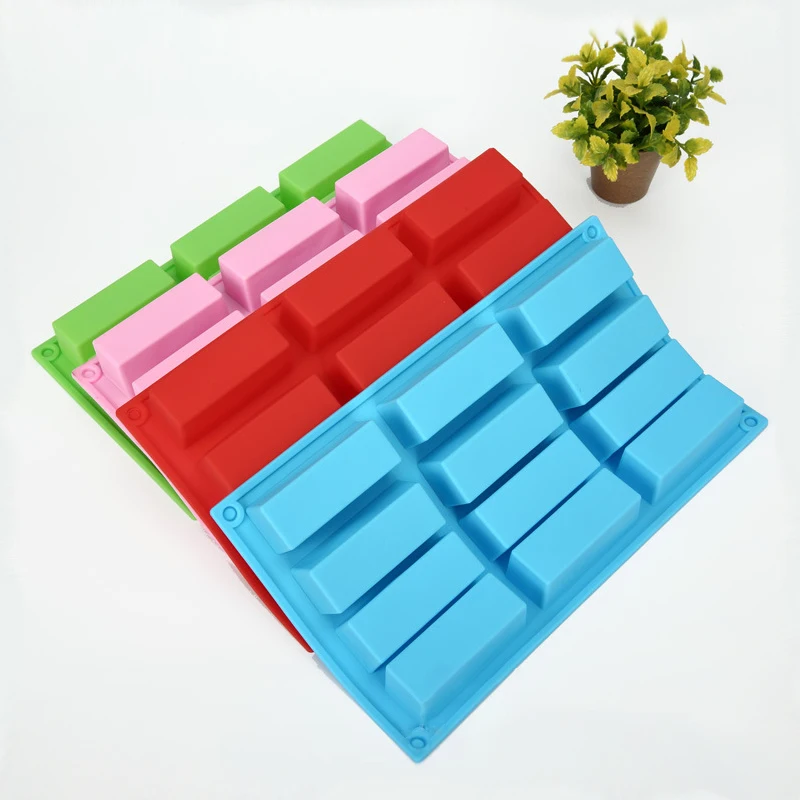 

12-hole rectangular jelly pudding chocolate DIY cake mold with custom packaging