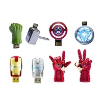 

Cartoon gift creative avenger iron man 128GB usb flash drive marvel