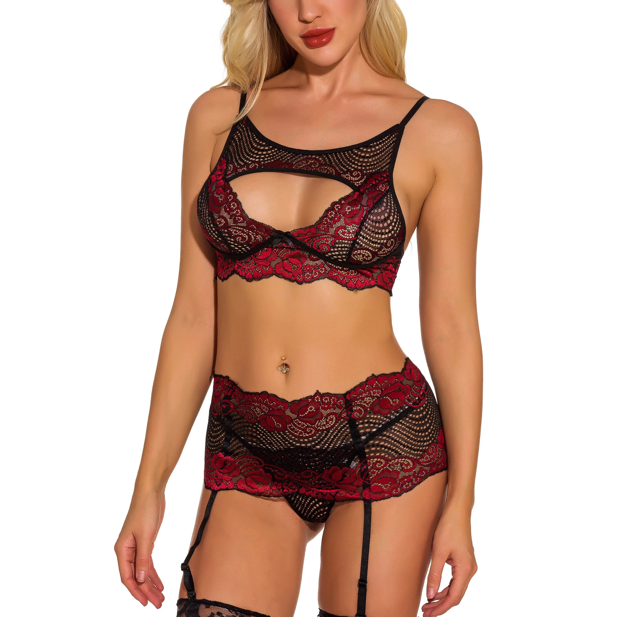 

Hot Transparent See Through Lace Sexy Lingerie Plus Size Bodysuit Erotic Lingerie Underwear CostumesSexy Lingerie