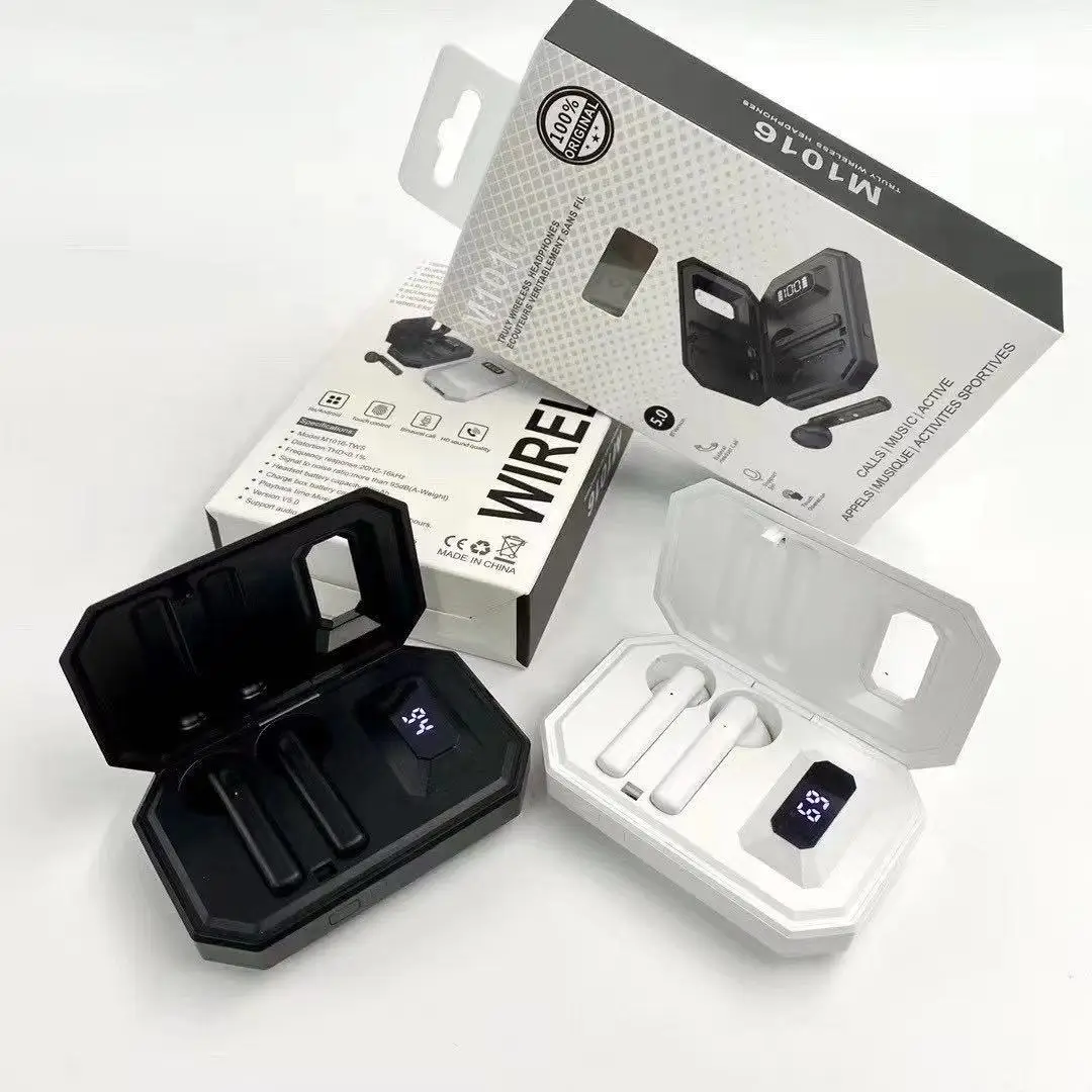 

TWS New features headset with power bank function, high quality M1016 with power display screen