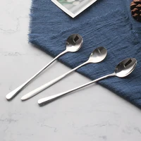 

Stainless Steel 410 korean ice spoon Long Handle Spoon for Dessert Ice Coffee Mixing