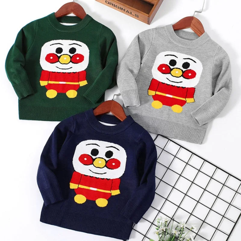 

New stylish winter Indian children's cartoon knitted for baby boy pattern Pullover sweaters kid clothing 2-7 year old
