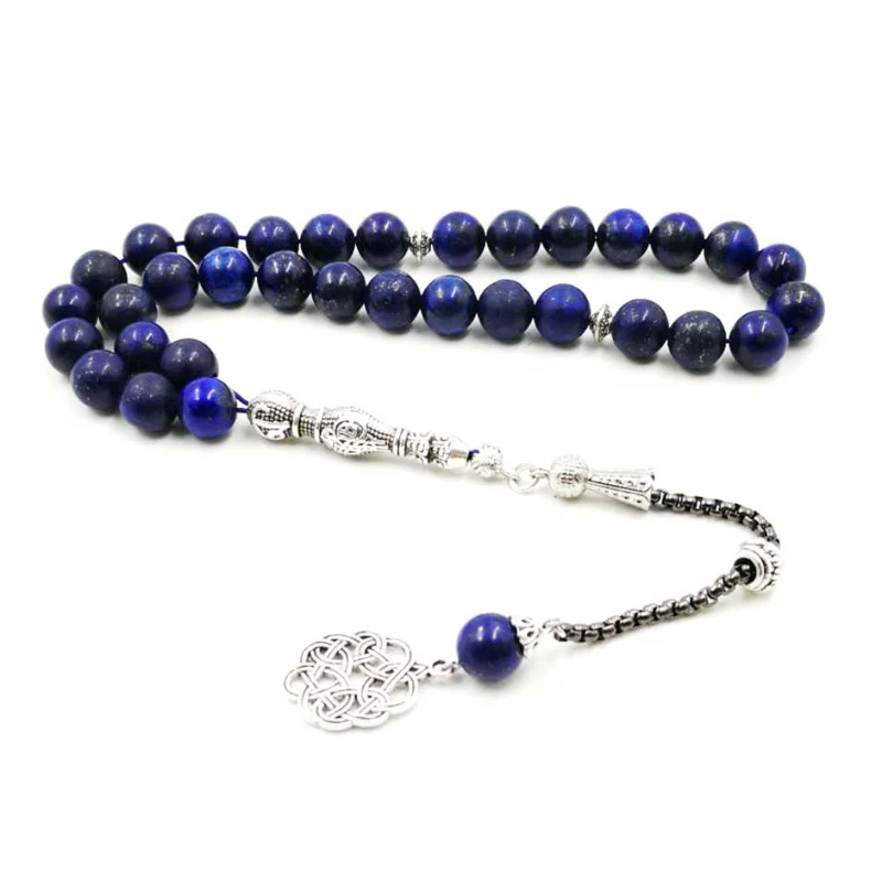 

Natural Lapis lazuli tasbih Muslim gfit For Ramadan 33 66 99 prayer beads saudi misbaha Man bracelets islamic Rosary