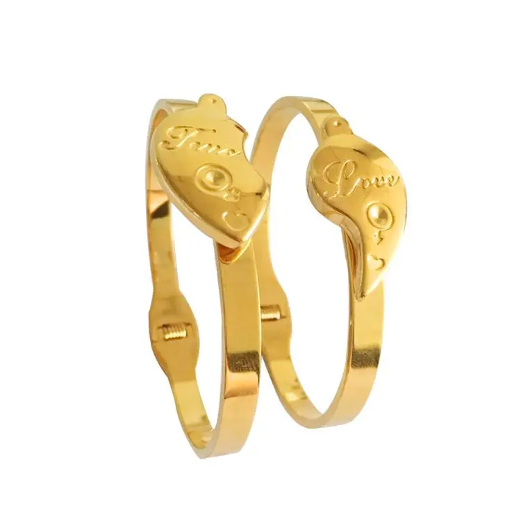 

Wholesale Customized Stainless Steel Carved Jewelry Simple Pattern 18k Gold Plated Bracelet