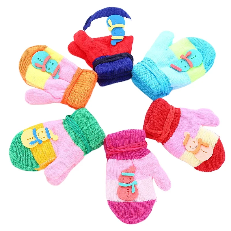 

Baby Knitted Warm Mitten Baby's Lovely Mitten Children's Finger Cartoon Mitten In Autumn/winter