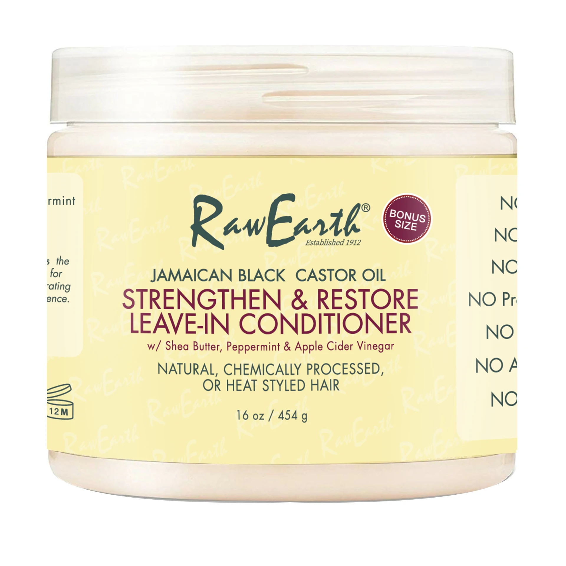 

Raw Earth Jamaican Black Castor Oil Helps Moisturize&Regrow Strong Healthy Hair Leave in Conditioner