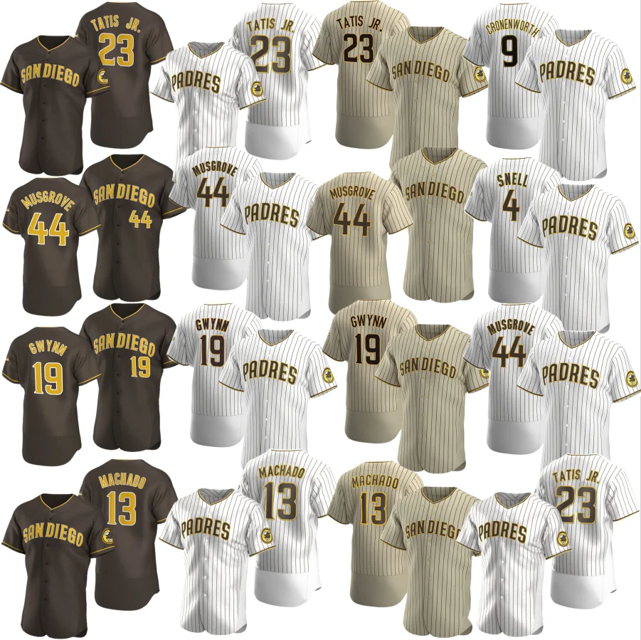 

wholesale in-stock San Diego Baseball Jersey 13 Manny Machado 23 Fernando Tatis Jr Padre Shirts
