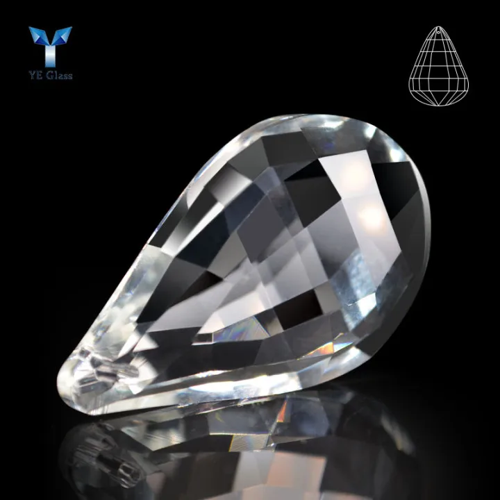 

Transparent Crystal Teardrop Pendant Beads for Chandelier Parts