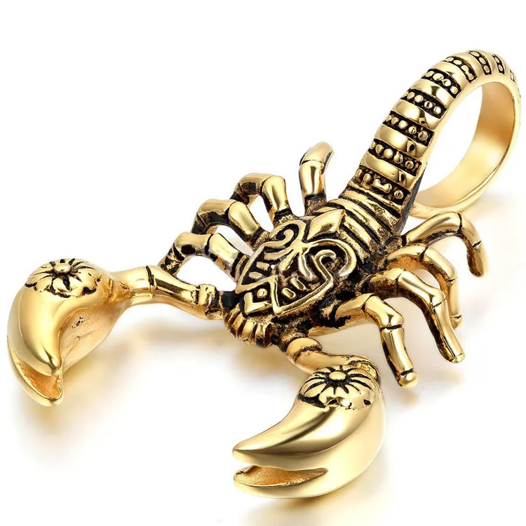 

new product ideas 2022 jewelry retro men's necklace Scorpion King clavicle chain women's short pendant mixed wholesale