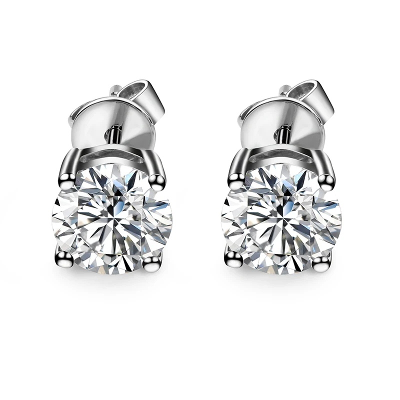 

Best quality 0.5 carat 1 carat moissanite diamante real arete plata 925 silver earrings
