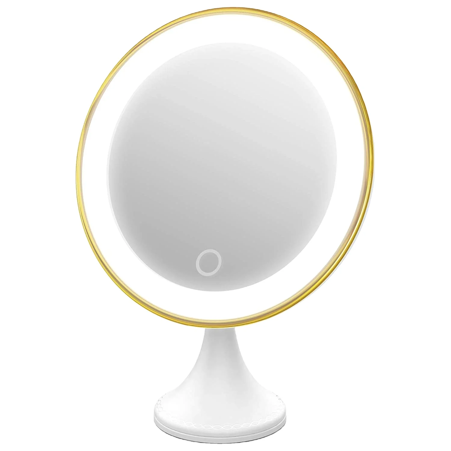 

2020 New 10x Magnifying Makeup Mirror with Lights, 360 Swivel, 3 Colors Adjustable ,USB Plug in/Battery for Power, White