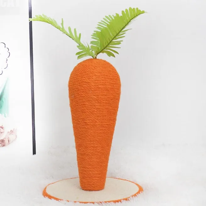 

2021 New Carrot Cat scratch board Modern Sisal Climbing Frame Cat Toy Scratching Post, Orange