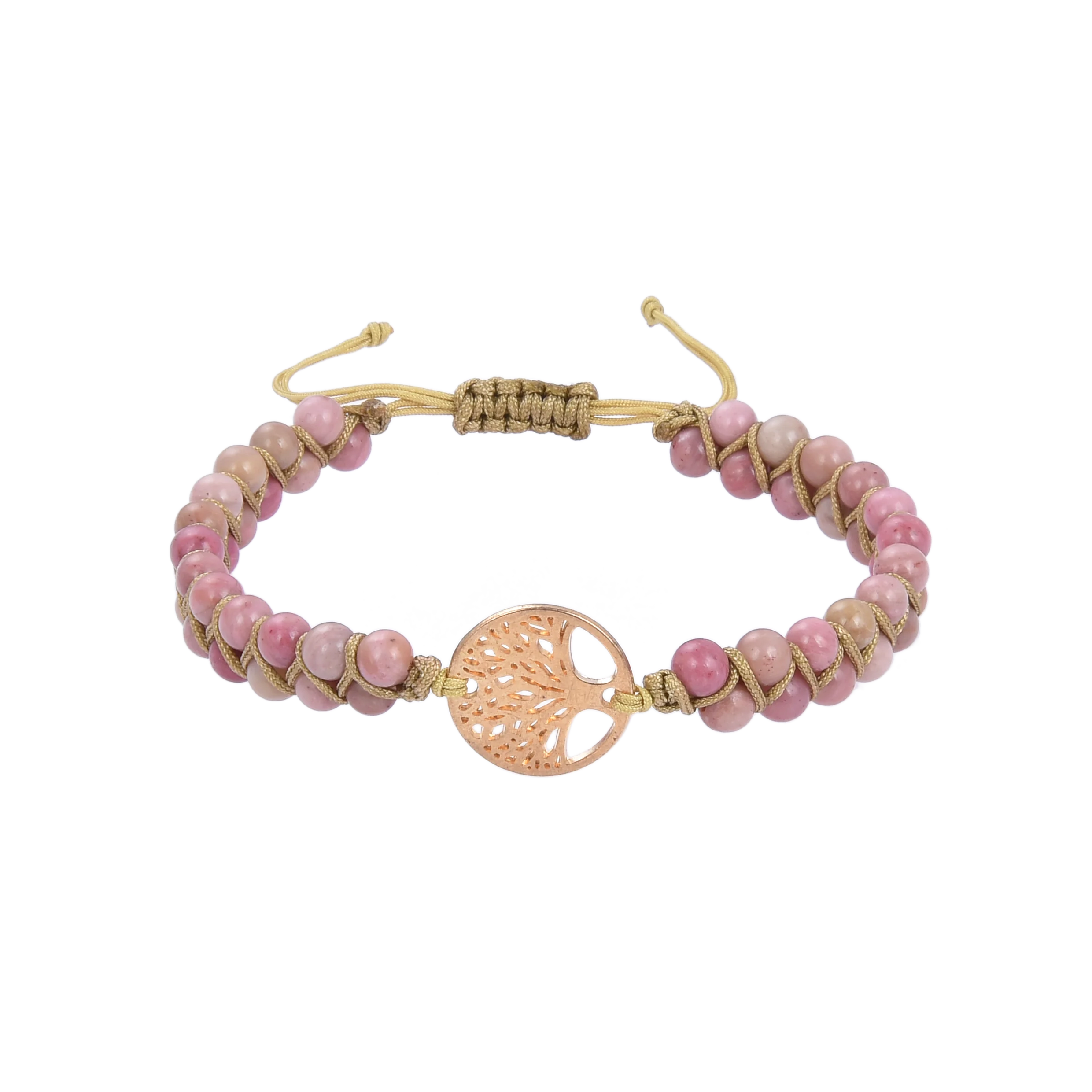 

amazon top seller 2021 wholesale fashion jewelry handmade natural gemstone rhodonite bracelet tree of life bracelet, As picture