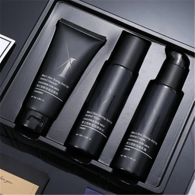 

OEM Men's Skin Care Set Oil-control Mousse Foam Cleanser Whitening Face Cream Moisturizing Face Washing Care Men Set