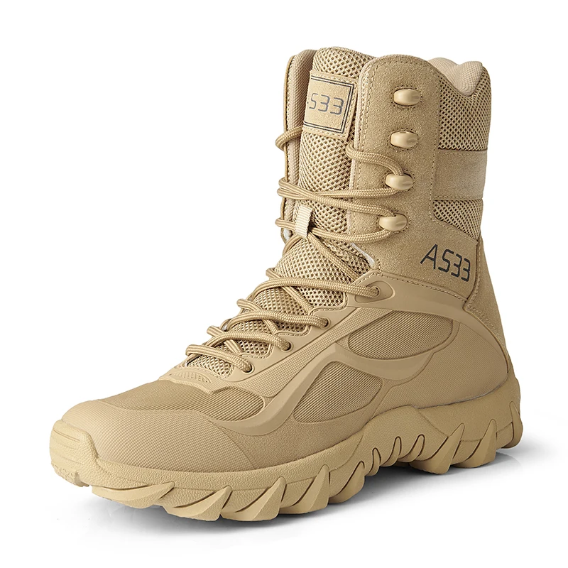 

In stock wholesale desert men's army boots combat tactical military boots for men