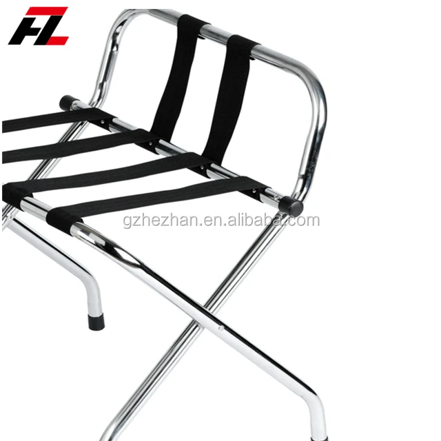 
Stainless Steel Luggage Stand for Hotels / Metal Folding Room Luggage Rack 