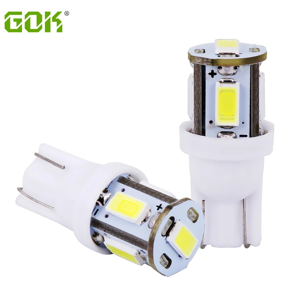 

12V T10 5Smd 5730 Led Car Bulb Wedge Interior Light Vehicle Led 194 168 W5w Led Bulb Side Marker Indicator Lamp Light, White