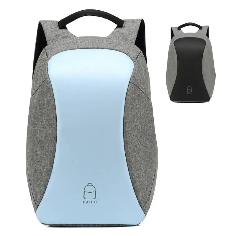 

Waterproof nylon laptop usb charging backpack anti theft smart school bag
