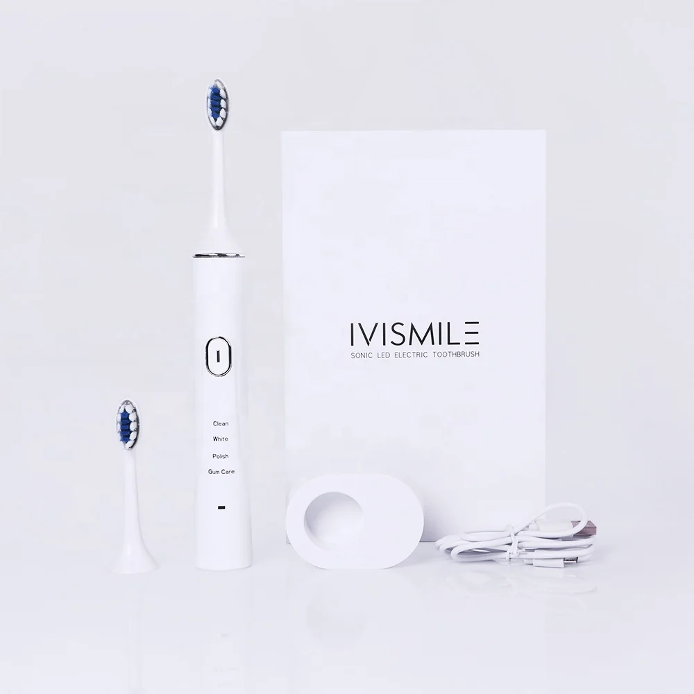 

2021 IVISMILE Smart Rechargeable Battery Electric Toothbrush with Automatic Timer Private Logo