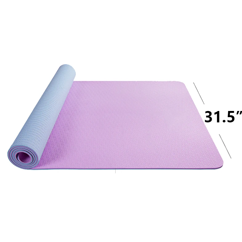 

Pilates & Floor Outdoor Exercises Mat,Large Wide 31.5 Inch Double Color Thick Oversized TPE Big Yoga Mat, Customized