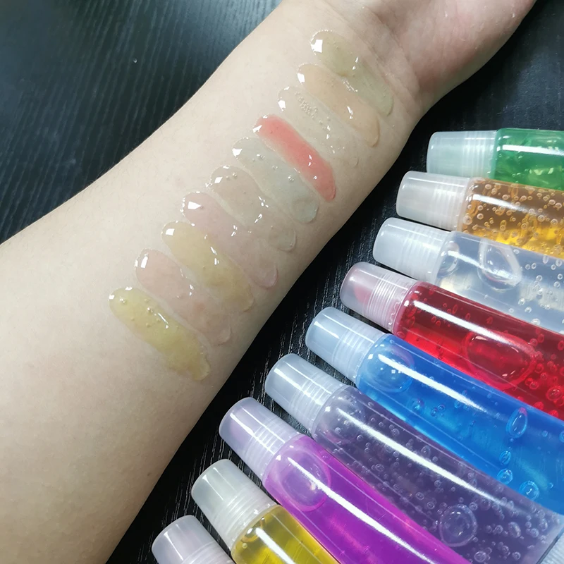 

fruit Jelly Clear Lip Gloss for Kids glossy Lip Gloss with Squeeze Tube Private Label, 36 colors for your choice