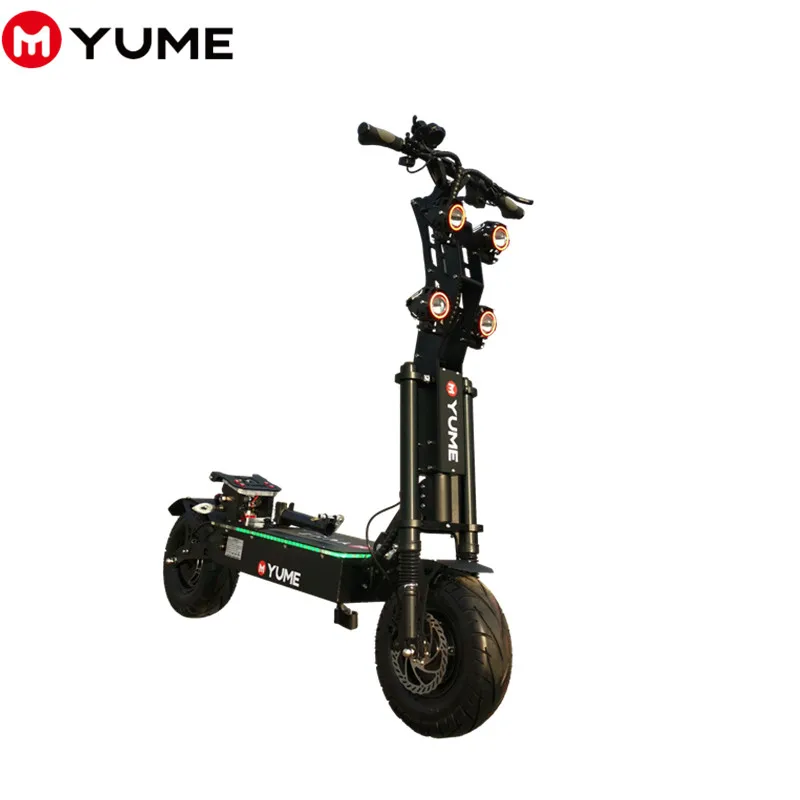 

YUME X7 8000W electric scooter 13 inch fat tire escooter electrico long mileage 80-120kms dual motor yume scooter, Black