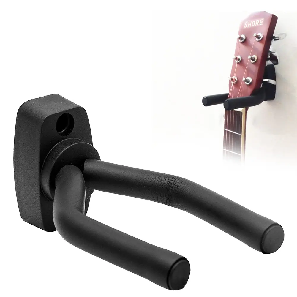 

Guitar Stand Holder Wall Guitar Hanger Hook Holder Wall Mount Stand Rack Bracket Display Guitar Bass Screws Accessories, Black