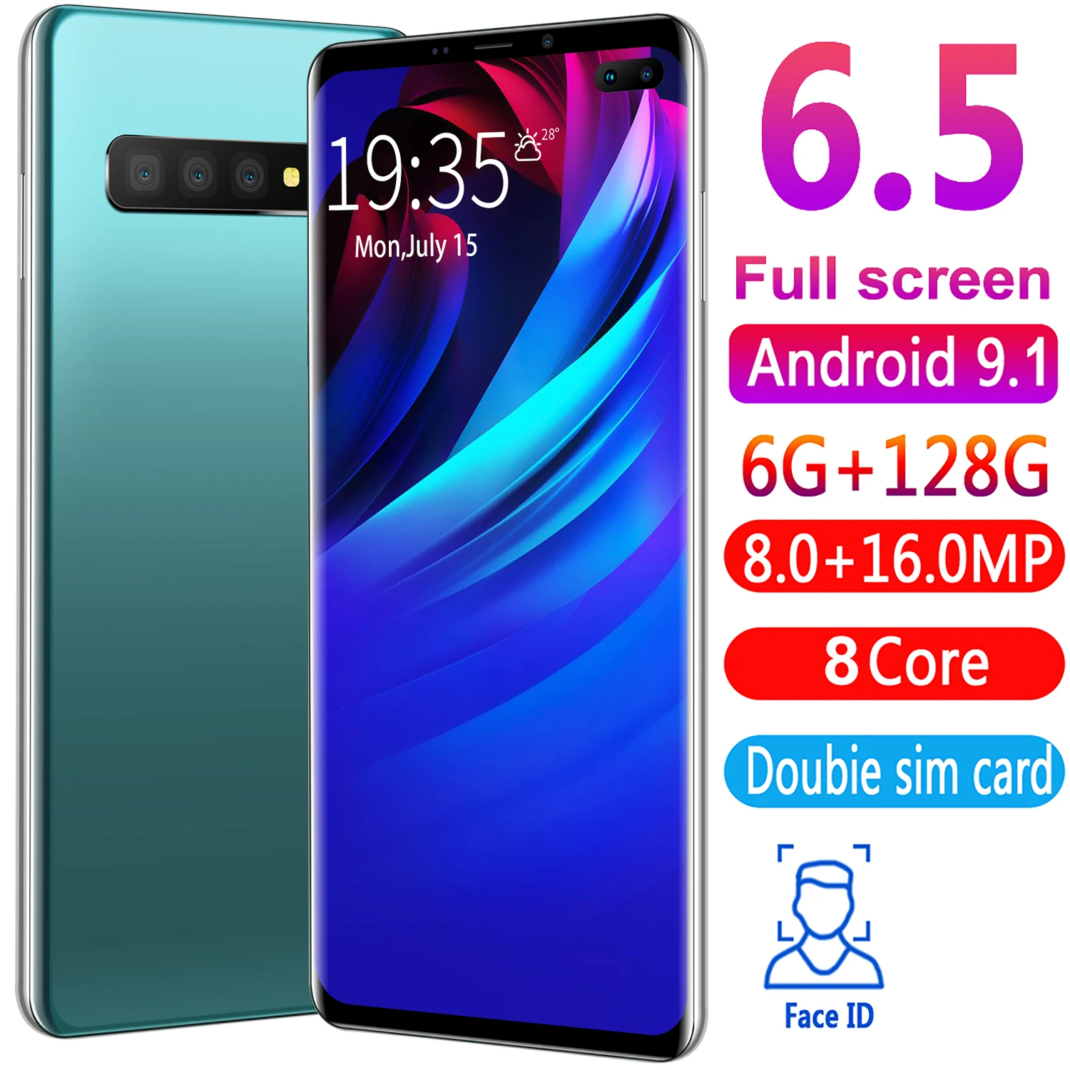 

free shipping to pakistan S10+ smartphones reasonable cellphone price assured after sales service original unlocked cell phone