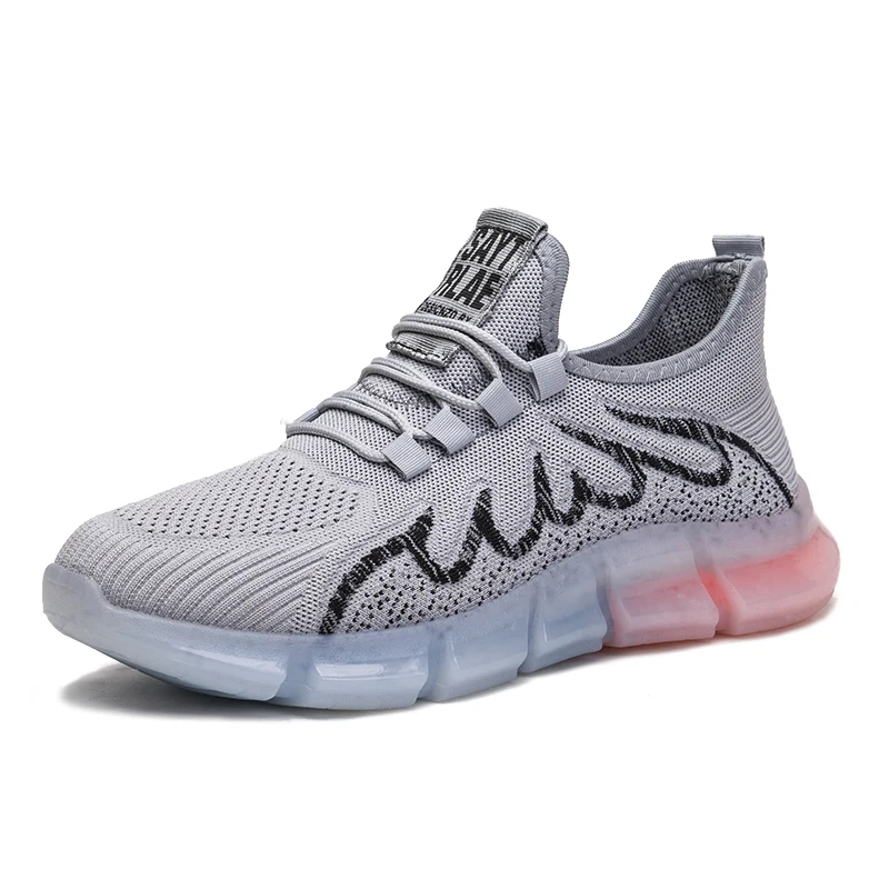 

Rainbow Out Sole China Factory Wholesale Men Sneaker, Black, grey