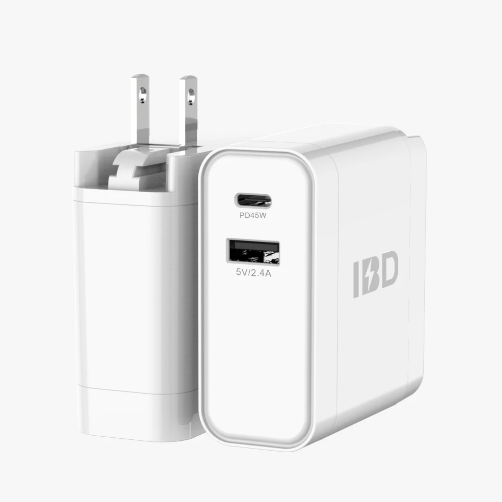 

IBD 45W Uk Usb Phone Quick Wall Charger 3A, 2 In 1 Wall Cell Phone Charger 3A, High Speed Wall Charger Uk Plug