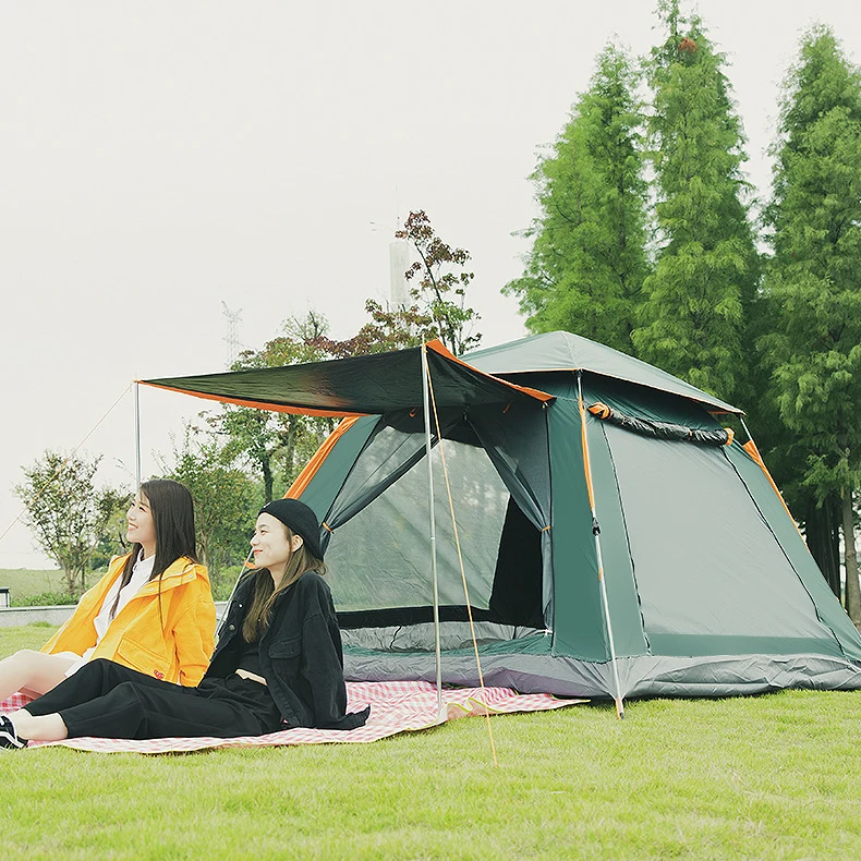 

Outdoor automatic speed open beach rain proof multi-person camping camping tent