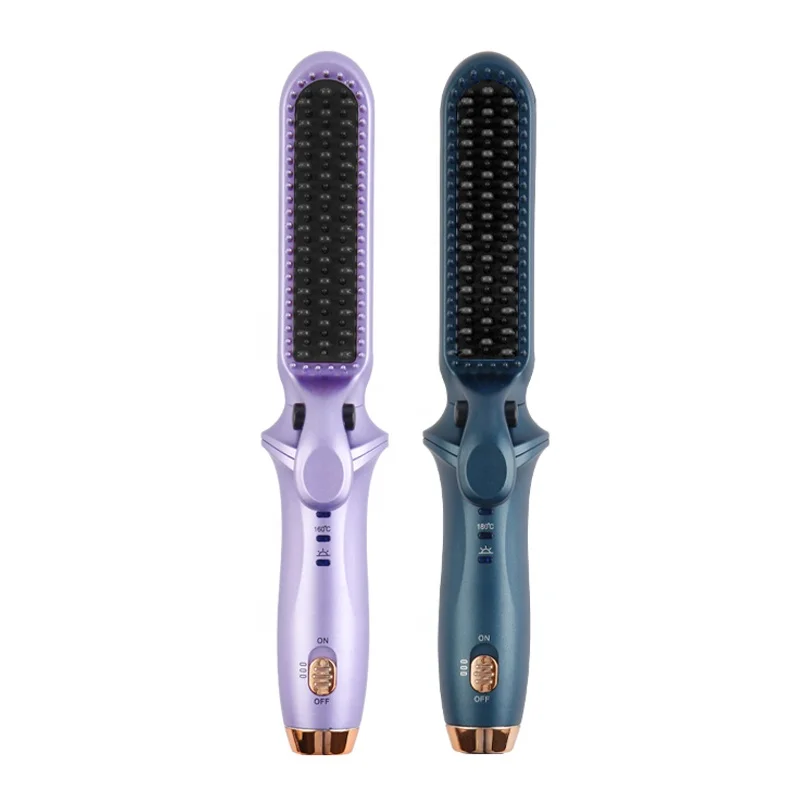 

Curler Portable USB rechargeable automatic water wave lazy hair perm, Purple, cyan