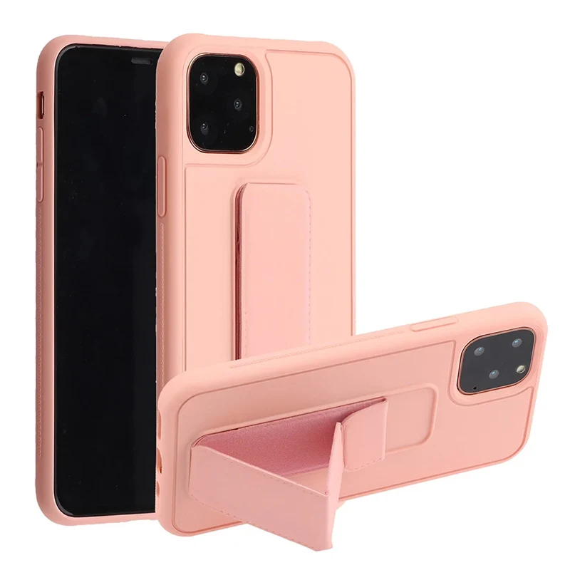 

For iPhone 12 Pro Max Case Folding Kickstand Leather Cell Phone Case For iPhone 11 Pro Max XS XR XS Max With Finger Strap Holder, Multi colors