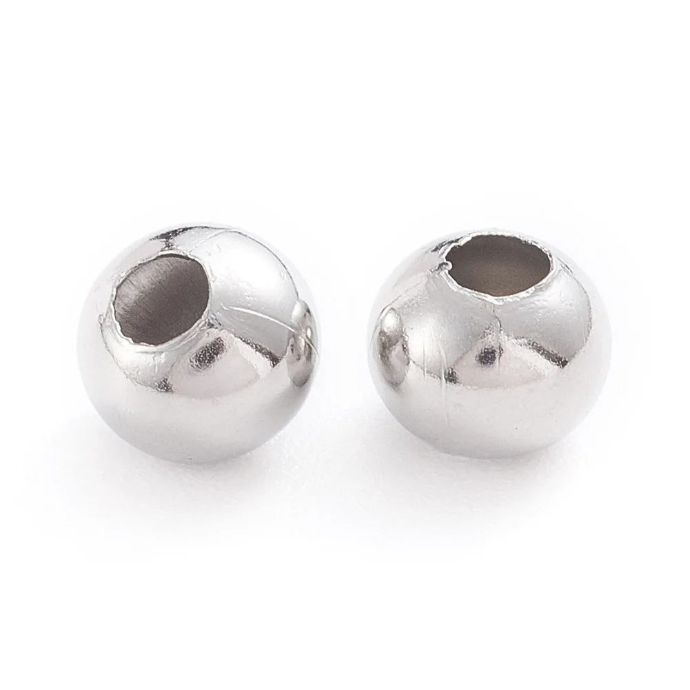 

PandaHall 6mm 304 Stainless Steel Round Necklace Beads