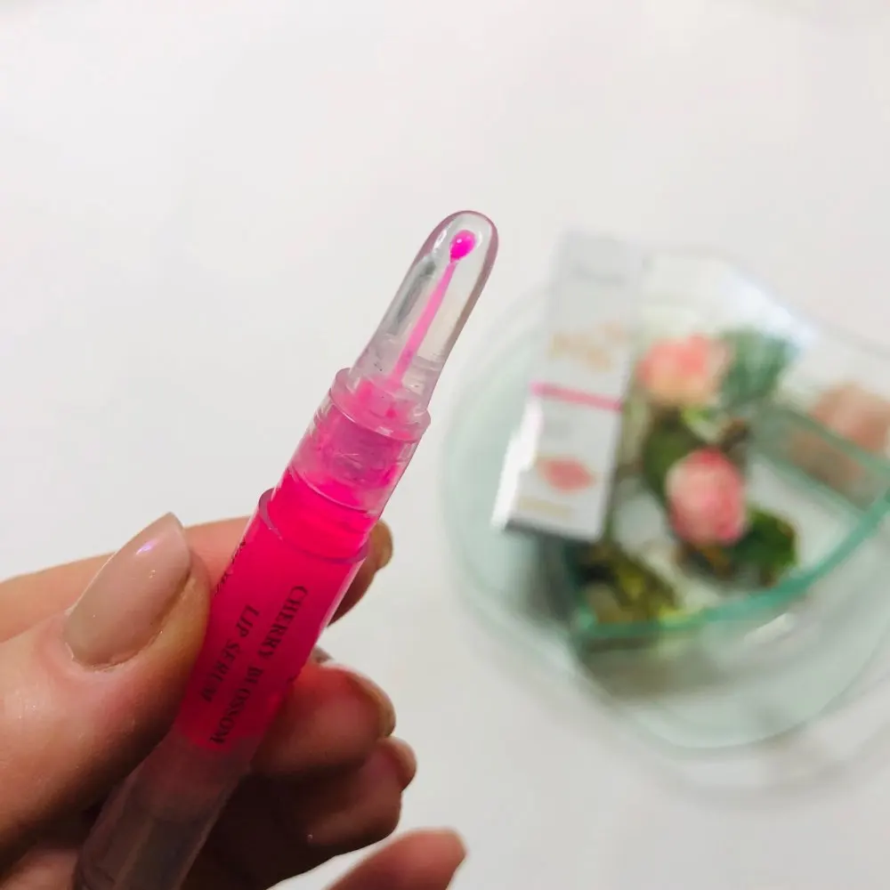 

RtopR Cherry Blossom Lip Mask Gel Dry Crack Peeling Repair Pink Lip Serum Moisturizing Lip Serum