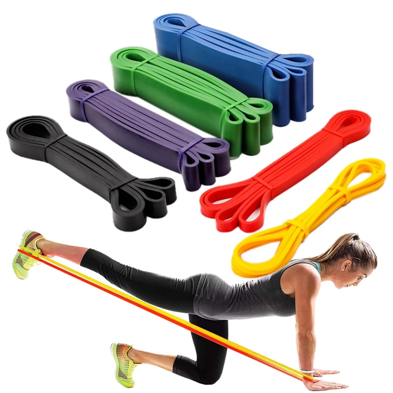 

Fitness Resistance Band Yoga Elastic Loop Rope Pull Up Expander Exercise Sports Pull-ups Bands, Pink gray black purple yellow red