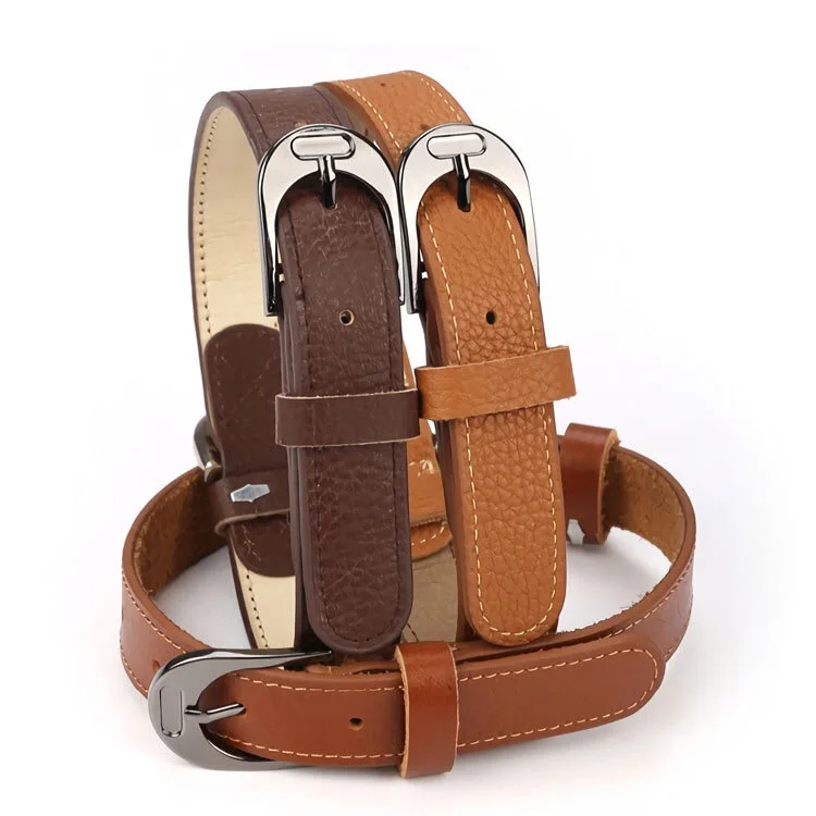 

Promotional Various Durable Using Leather Material Cattle Leather Dog Collar, Brown, beige, coffee