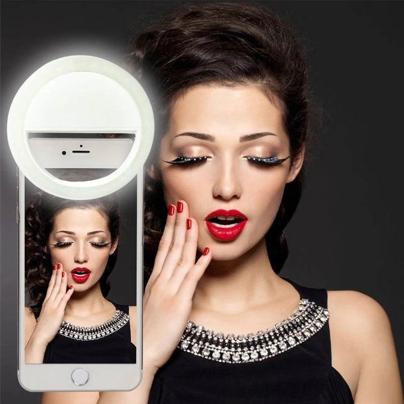 Selfie Led Ring Flash Lumiere Telephone Lens Portable Led Mobile Phone Light Clip Lamp For Smart