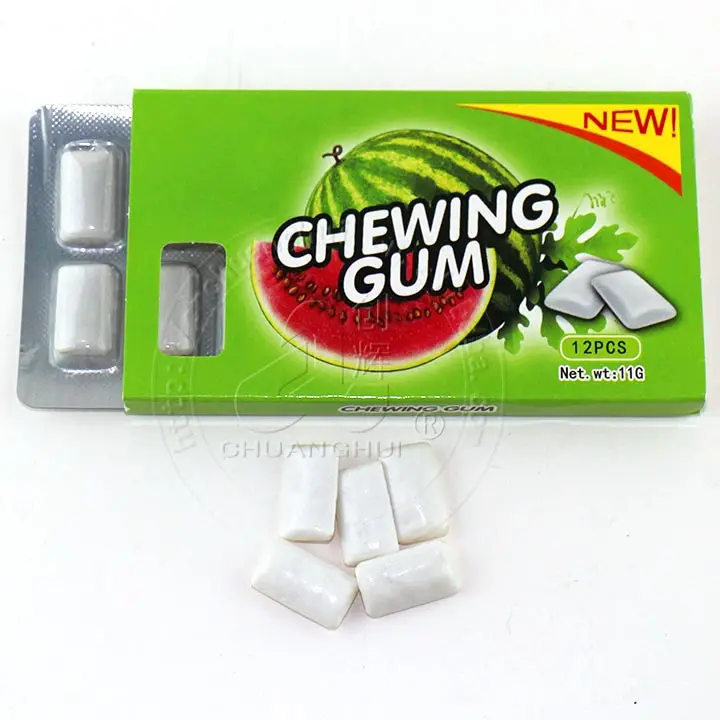 清真便宜西瓜口味12块口香糖在平板盒 - buy chewing gum in tablet
