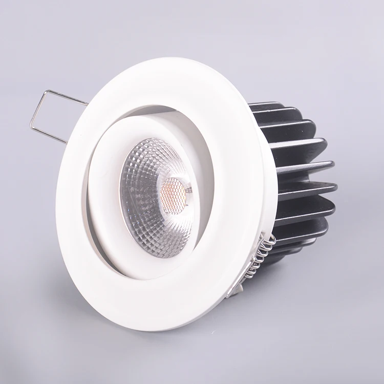 Pure Aluminum 75Mm Cut Out Beam Angle Adjustable Led Cob Spotlight Recessed Dimmable Downlights