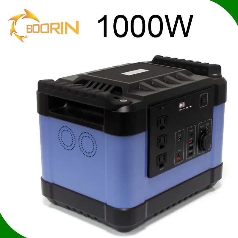 

ac dc 1000 watt Powerful solar power supply bank universal 110v 220v backup use portable power station 1000w
