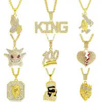 

New accessories gun lion head punk hip hop men's necklace