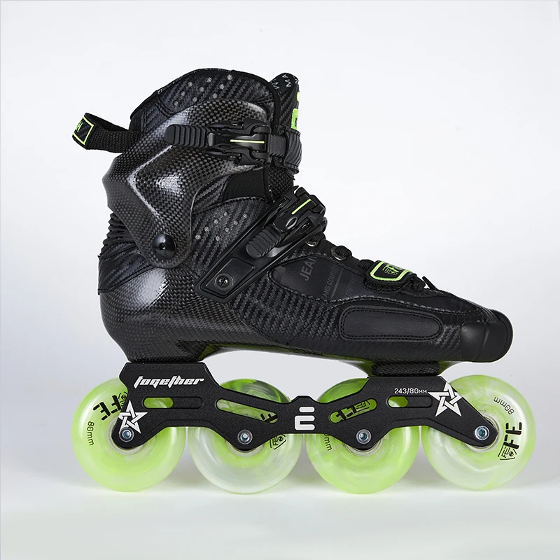 

EACH Roller Skates Professional Inline Slalom Skate Carbon Fiber Freestyle 4 Wheels Roller Skating Shoes For Adult