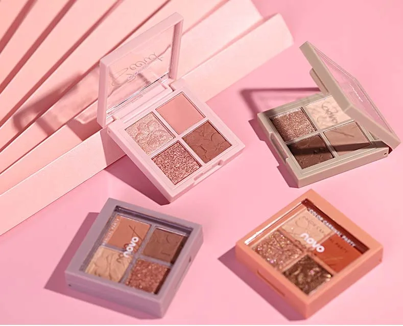 

Custom Private Label Oem Acceptable Sakura Matte Shimmer 4 Color Eyeshadow Palette
