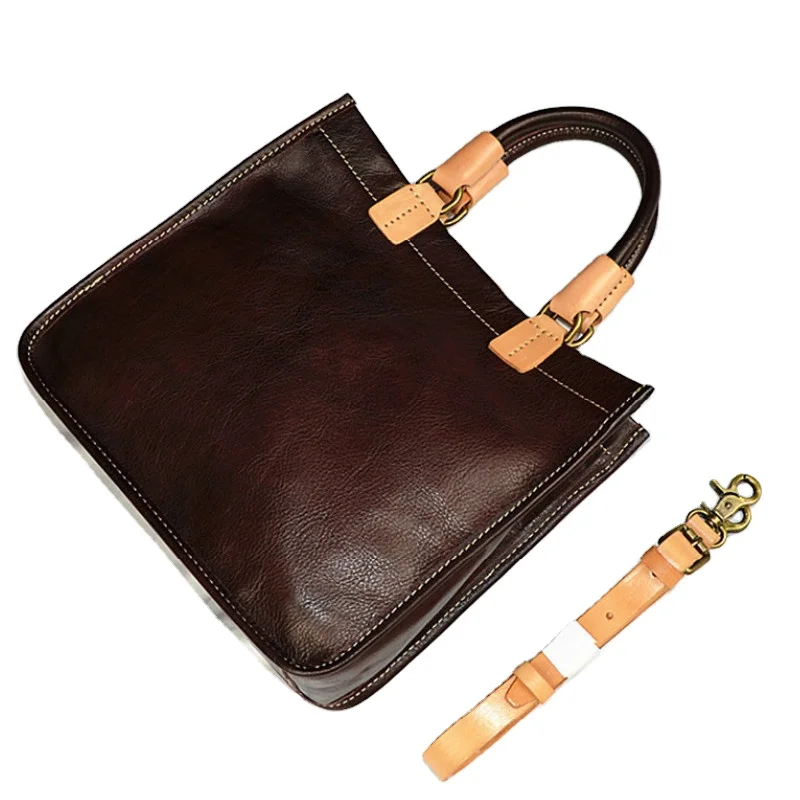 

Simple Fashion Contract Shoulder Bags Women Hand Tote Bag Genuine Leather