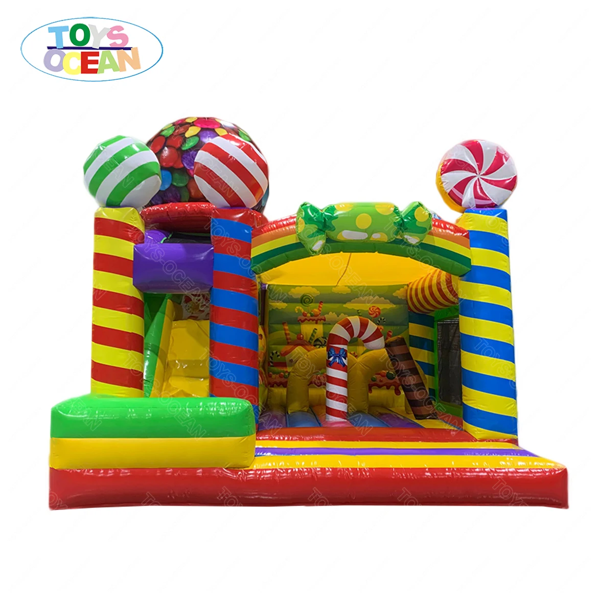 

2022 toys-ocean Candy house inflatable castle inflatable bouncer slide combo house