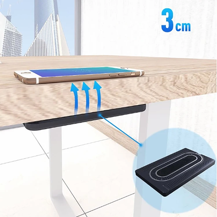 

Invisible under table wireless charger long distance 10W fast charge wireless charger for phones
