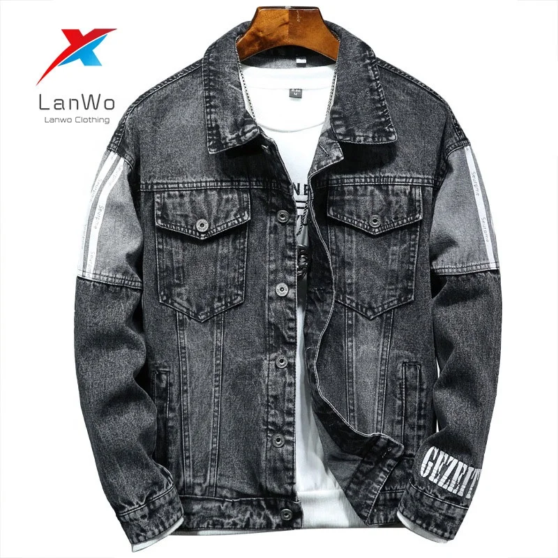 

Custom High Quality chaquetas Mens Denim Jean Jacket 2020 Trendy Fashion Ripped Denim Male Streetwear Jackets Cowboy Coats, Customized color