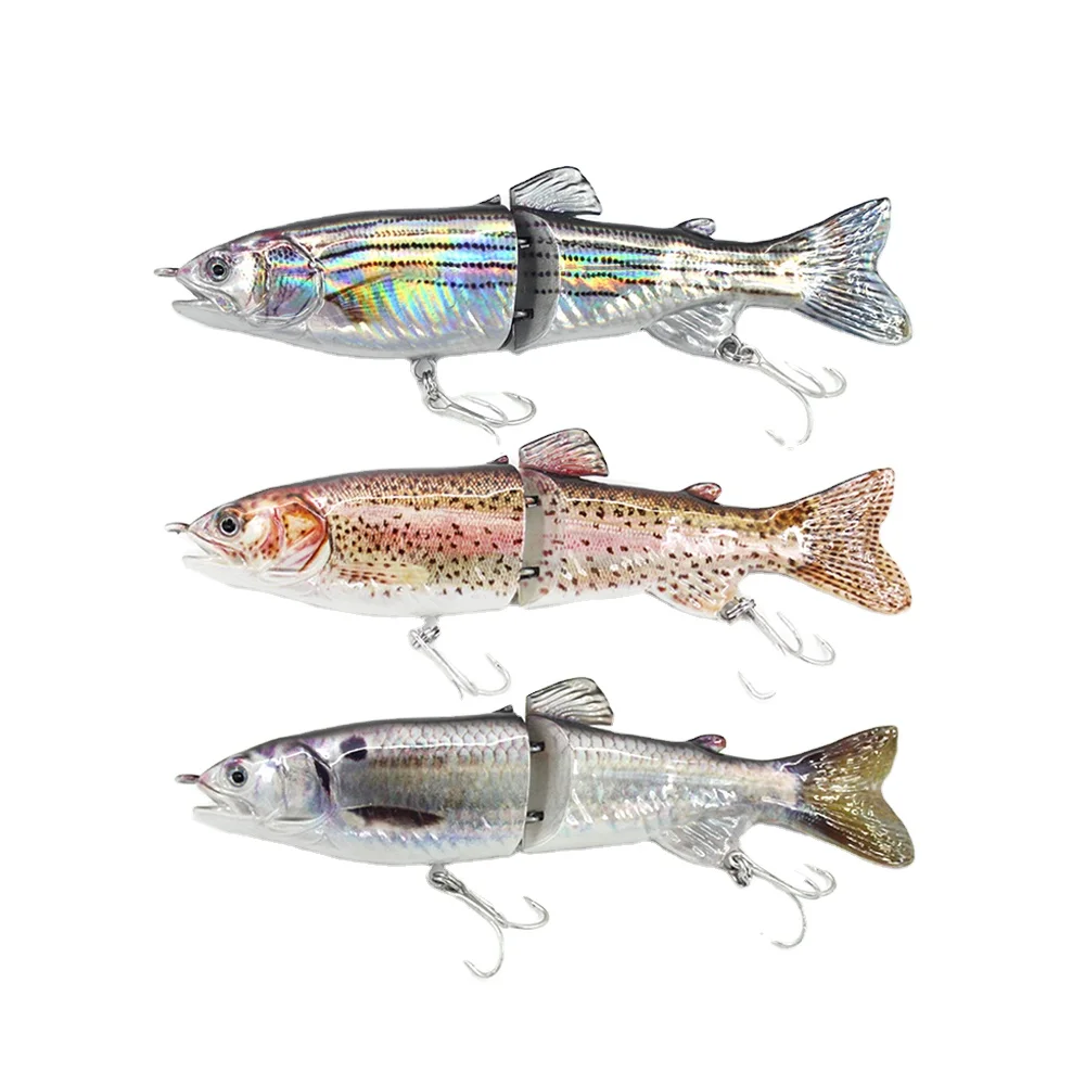 

2020 New 125mm/23.5g Trout Fish Lure Swimbait Shape S Action Slow Sinking Glider Bait, Realistic and natural